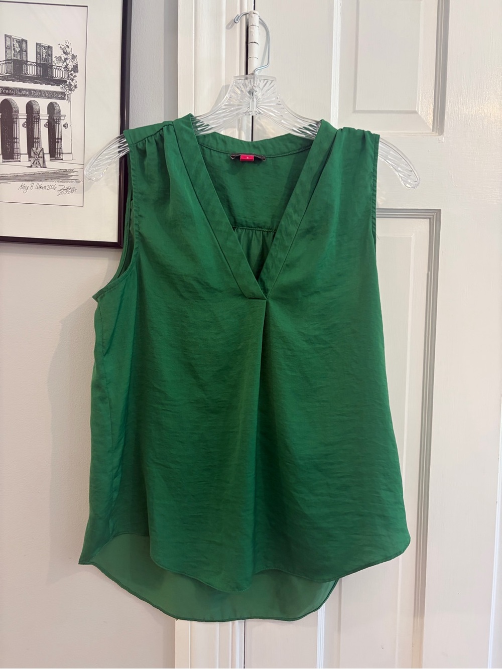 Vince Camuto Emerald Green Sleeveless V-Neck Camisole